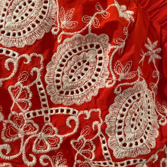 Stella and Dot red one shoulder top - Picture 2 of 4